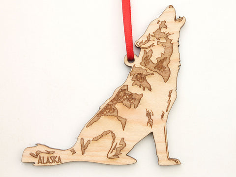 Alaska Howling Wolf Ornament