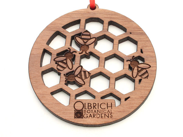 Olbrich Gardens Bee Circle Honeycomb Ornament