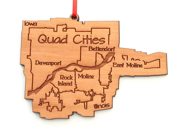 WaterMark Corners Quad Cities Ornament - Nestled Pines