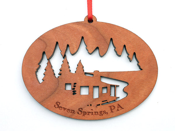 Seven Springs Cabin Ornament - Nestled Pines