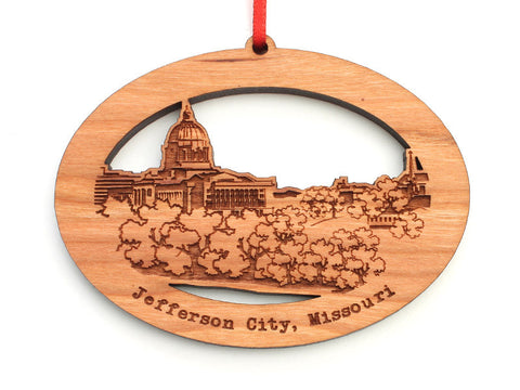 Jefferson City Missouri Oval Ornament - Nestled Pines