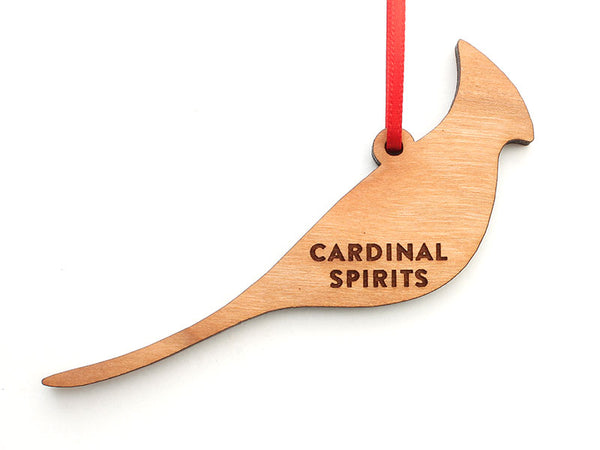 Cardinal Spirits Logo Cut Out Engraved Ornament