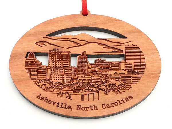 Asheville North Carolina City Skyline Ornament