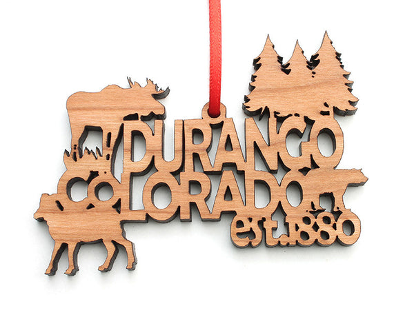 Durango Text Ornament Trees - Nestled Pines