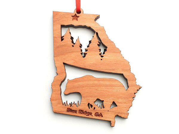 Blue Ridge Georgia Bear Insert Ornament - Nestled Pines