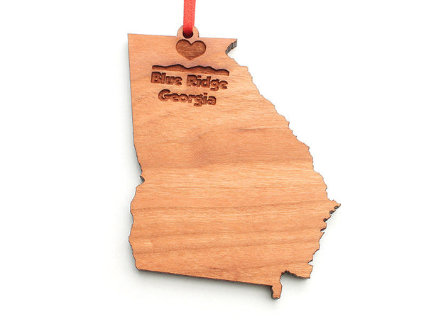 Blue Ridge Georgia Bear Engraved Ornament - Nestled Pines