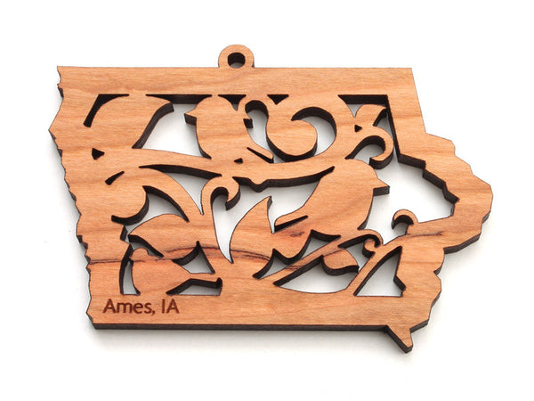 Iowa Bird State Ornament - Nestled Pines