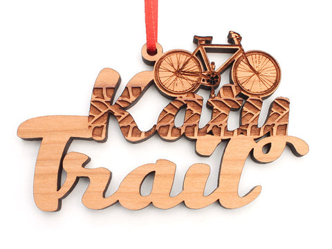Katy Depot Bike Custom Text Ornament - Nestled Pines
