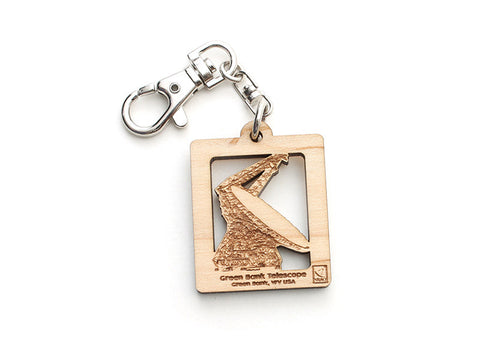 Green Bank Telescope Key Chain Alt - Nestled Pines