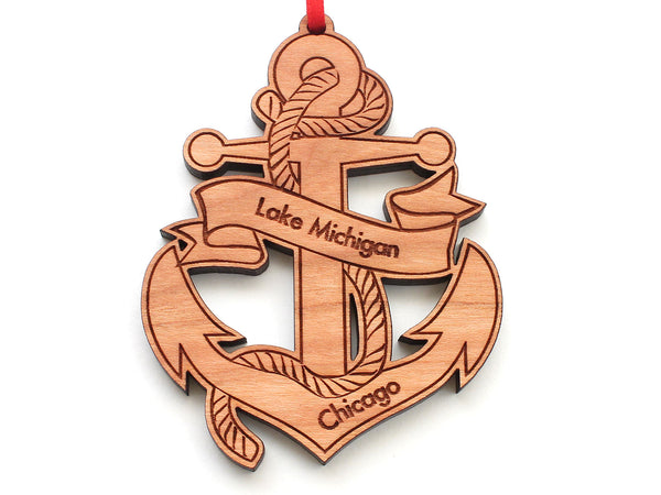 Lake Michigan Chicago Anchor Nautical Ornament