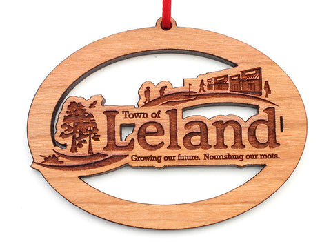 Leland Oval Ornament - Nestled Pines