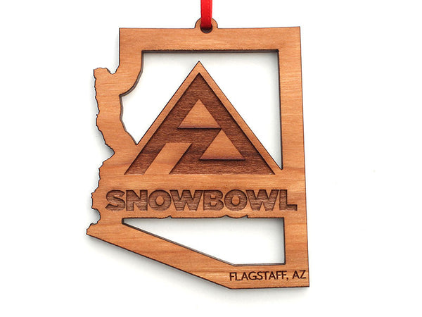 Snowbowl Arizona State Shape Logo Insert Ornament
