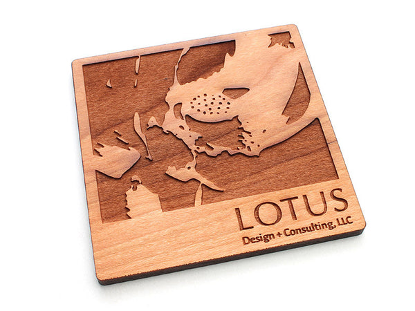 Lotus Logo Coaster - Nestled Pines