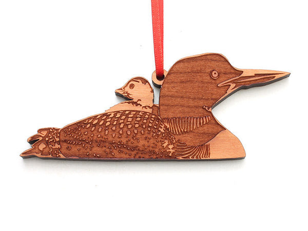 Loon with Chick Ornament - Nestled Pines