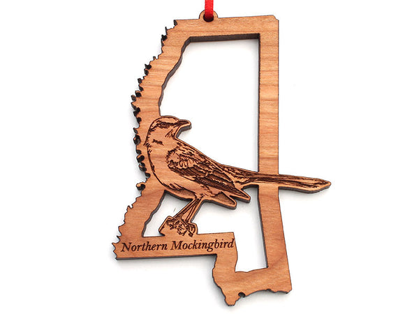 Mississippi State Bird Ornament - Northern Mockingbird