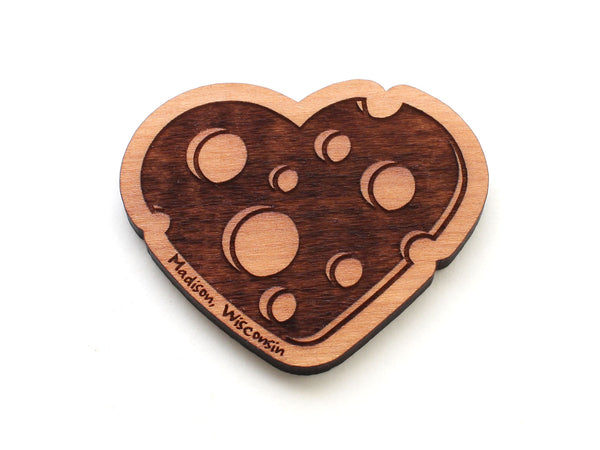 Madison Wisconsin Cheese Heart Magnet