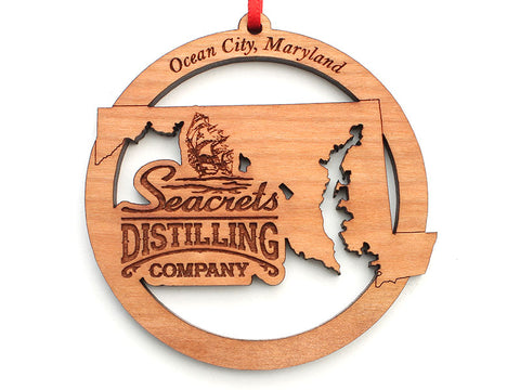 Seacrets Distilling Company Maryland State Ornament