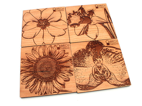 Olbrich Gardens Assorted Flower Coasters