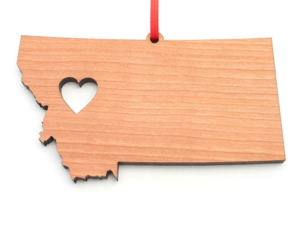 Missoula Montana Heart Cutout State Custom Ornament