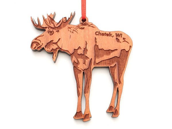 Lucky Day Moose Ornament ND - Nestled Pines