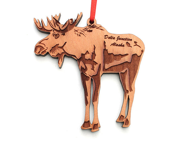 Smiling Moose - Moose Ornament ND - Nestled Pines