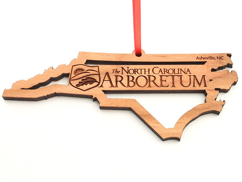 North Carolina Arboretum North Carolina State with Logo Insert Ornament