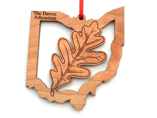 The Dawes Arboretum Ohio State White Oak Leaf Insert Ornament