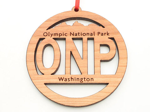 Olympic National Park ONP Circle Text Ornament