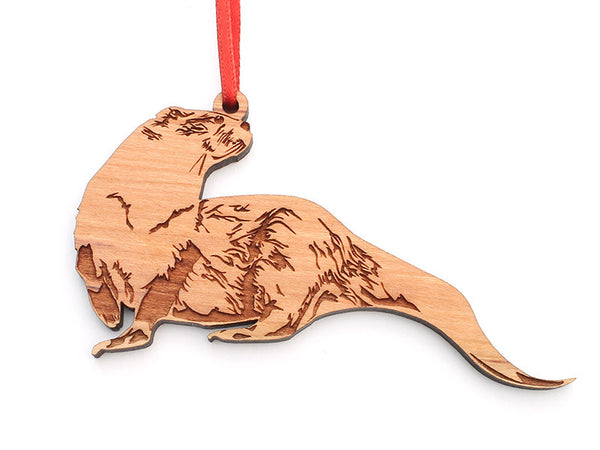 River Otter Ornament B - Nestled Pines