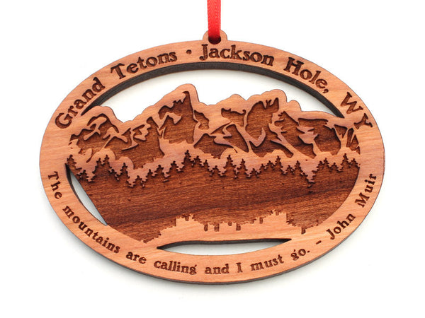 Wyoming Outfitters Grand Tetons Oval Ornament Alt