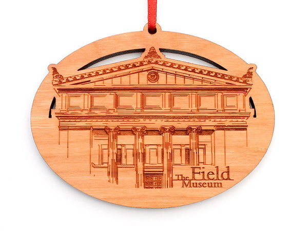 Field Museum Building Façade Oval Ornament - Nestled Pines