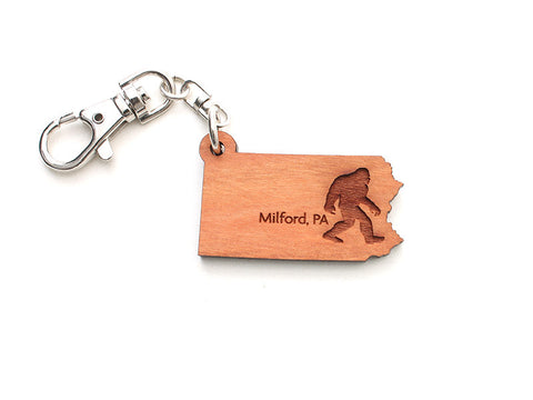Milford Craft Show Pennsylvania Key Chain ND Sasquatch - Nestled Pines
