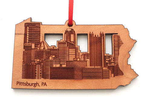Pittsburgh Pennsylvania Skyline State Insert Ornament