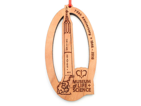 Museum of Life & Science Rocket Ornament - Nestled Pines