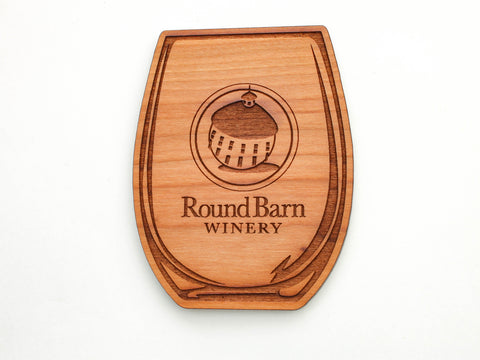Round Barn Winery Wine Glass Coaster Set of 4