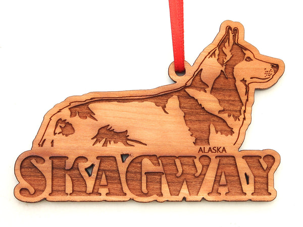 Skagway Alaska Husky Sled Dog Ornament