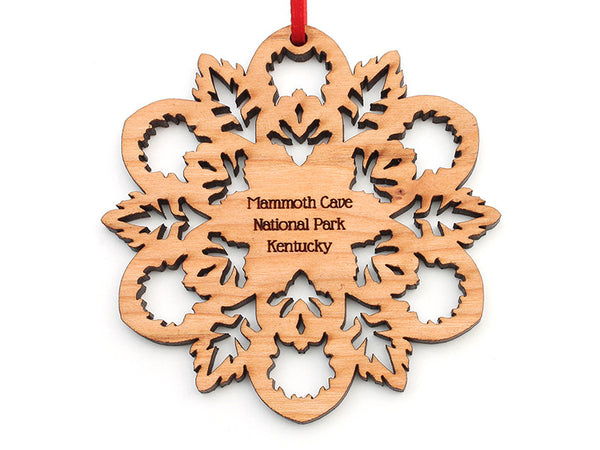 Mammoth Cave Cherry Snowflake Ornament 2015B - Nestled Pines