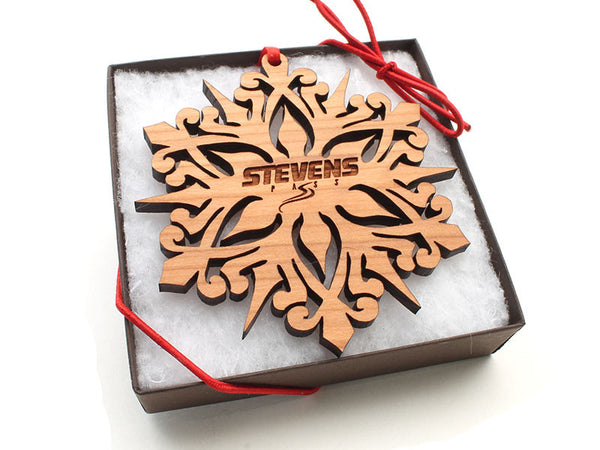 Stevens Pass Detailed Snowflake Ornament Gift Box