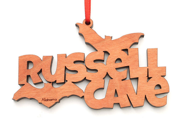 Russell Cave NM Bat Text Ornament - Nestled Pines