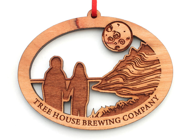 Tree House Brewing Company Couple Moon-set Artwork Oval Ornament