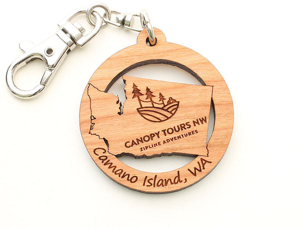 Canopy Tours Washington State Logo Key Chain