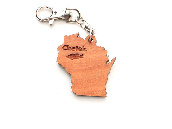 Lucky Day WI Key Chain ND Fish - Nestled Pines