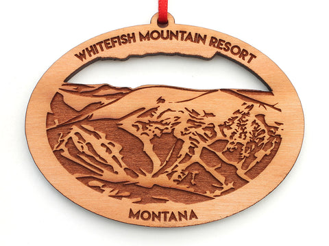 Whitefish Mountain Resort Oval Ornament