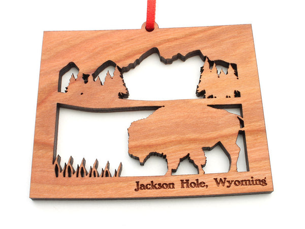 Wyoming Outfitters State Shape Buffalo Insert Ornament
