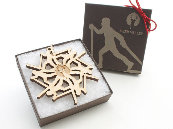 Deer Valley Cross Country Skier Ornament - Nestled Pines